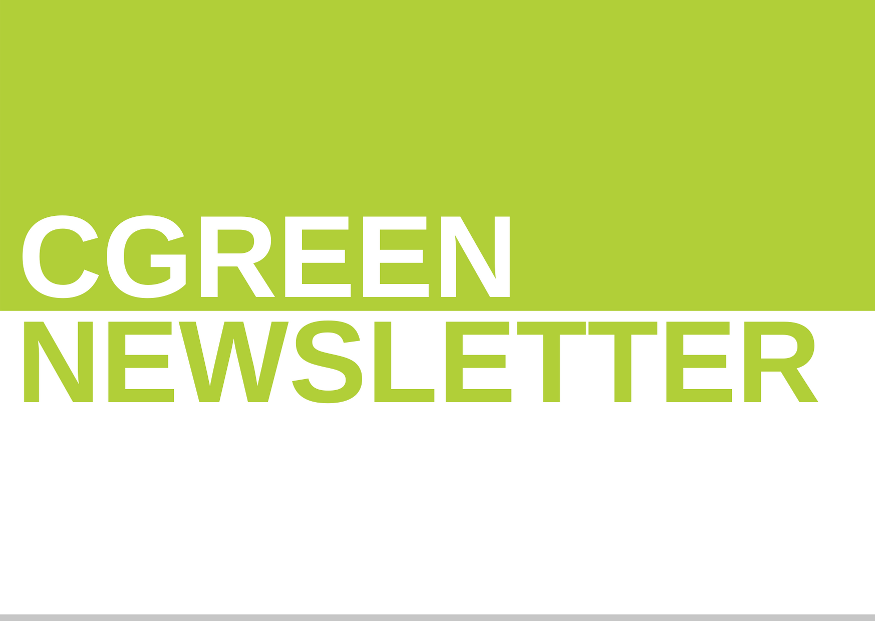 Newsletter CGREEN del mese di Dicembre!